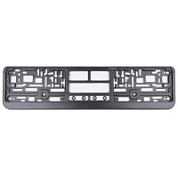 Рамка под номерной знак AVS RN-24 двусоставная (черная), книжка 