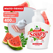 Жидкое мыло-пенка "Soapy" "Сочный арбуз" пенный дозатор 400 мл. Clean&Green CG8232