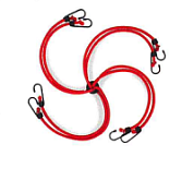 Резинка крепления груза 80 см x 8 мм, 4 шт "ПАУК" (метал.крючки) AVS TL-04