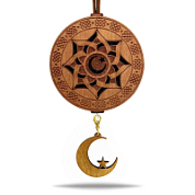 Ароматная подвеска «Символ Ислама» в крафтовой упаковке с мини-брелоком в коричневом цвете