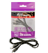 Кабель AVS MR-321 micro USB, плоский, текстиль, 10 Вт, 1 м (пакет)