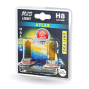 Галогенная лампа AVS /ATLAS ANTI-FOG/желтый H8.12V.35W.2шт.