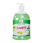 Жидкое мыло "Soapy" Light "Яблоко" с дозатором 1000 мл. Clean&Green CG8094