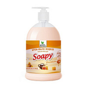 Крем-мыло жидкое "Soapy" Premium "Молоко и мед" увлаж. с дозатором 1000 мл. Clean&Green CG8113