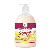 Крем-мыло жидкое "Soapy" Premium "Сливочная ваниль " увлаж. с дозатором 1000 мл. Clean&Green CG8116