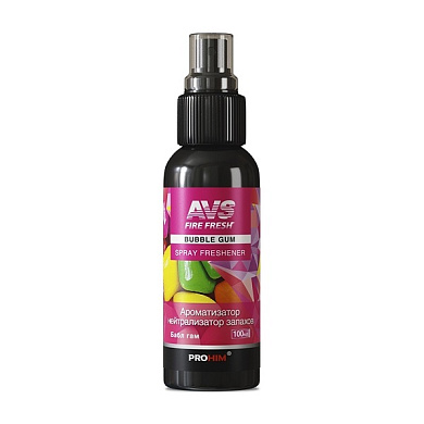 Ароматизатор-нейтрализатор запахов AVS AFS-003 Stop Smell (аром.BubbleGum/Бабл гам)(спрей100мл.)