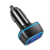 USB автомобильное зарядное устройство AVS 3 порта UC-742 (USB QC 3.0 + PD Type C )