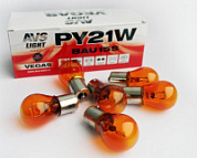 Лампа AVS Vegas 24V. PY21W(BAU15S)"orange" BOX(10 шт.)смещ.штифт