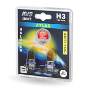 Галогенная лампа AVS /ATLAS ANTI-FOG/желтый H3.12V.55W.2шт.