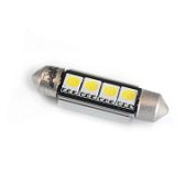 Светодиодная лампочка C006 T11/белый/ (SV8,5) CANBUS 4SMD5050 39 мм 12V